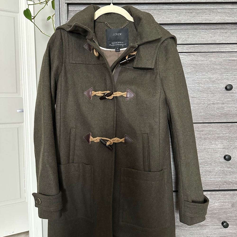 J. Crew OliveGreen Toggle Coat